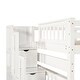 preview thumbnail 12 of 20, Full Over Full Bunk Bed with Stairway & 6 Storage Drawers, Wooden Bunk Beds Frame with Shelves, Separates into 2 Individual Beds