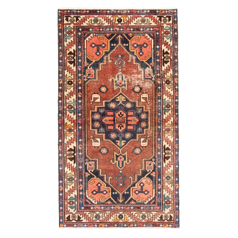 ECARPETGALLERY Hand-knotted Konya Anatolian Dark Red Wool Rug - 3'3 x 6'0