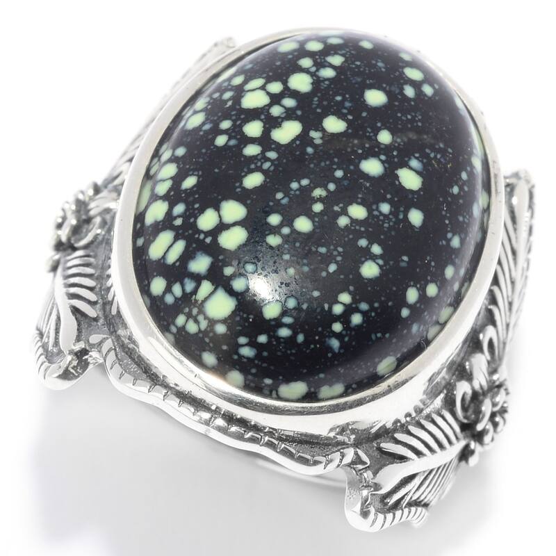 925 Sterling Silver Black New Lander Ring - 6