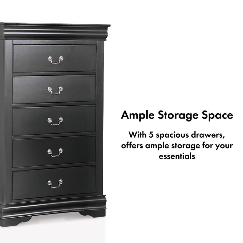 Furniture of America Mayday Modern Solid Wood 3-Piece Sleigh Bedroom Set