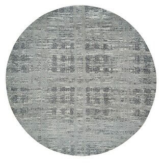 Shahbanu Rugs Dark Grey, Hand Spun Undyed Natural Wool, Hand Knotted ...