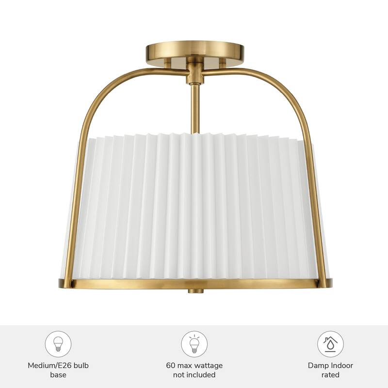 Hunter Atmore Alturas Gold 2 Light Flush Mount - Modern & Contemporary, Transitional - Kitchen, Bedrooms, Living Room, Entryway