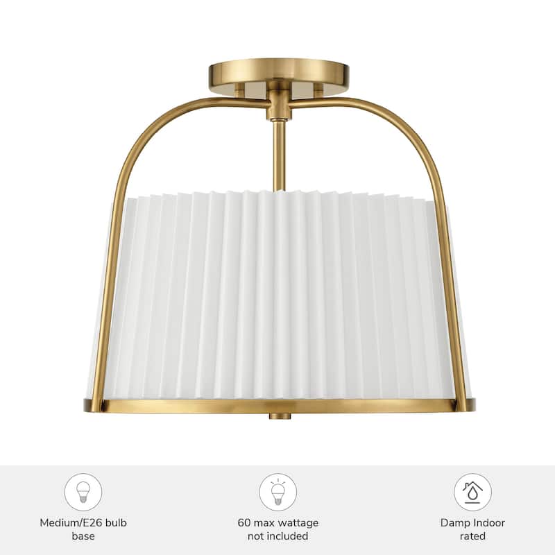 Hunter Atmore Alturas Gold 2 Light Flush Mount - Modern & Contemporary, Transitional - Kitchen, Bedrooms, Living Room, Entryway