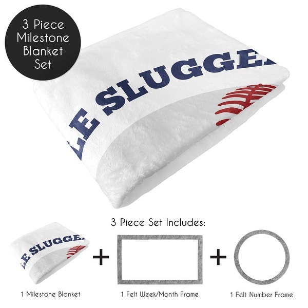 Baseball milestone blanket deals