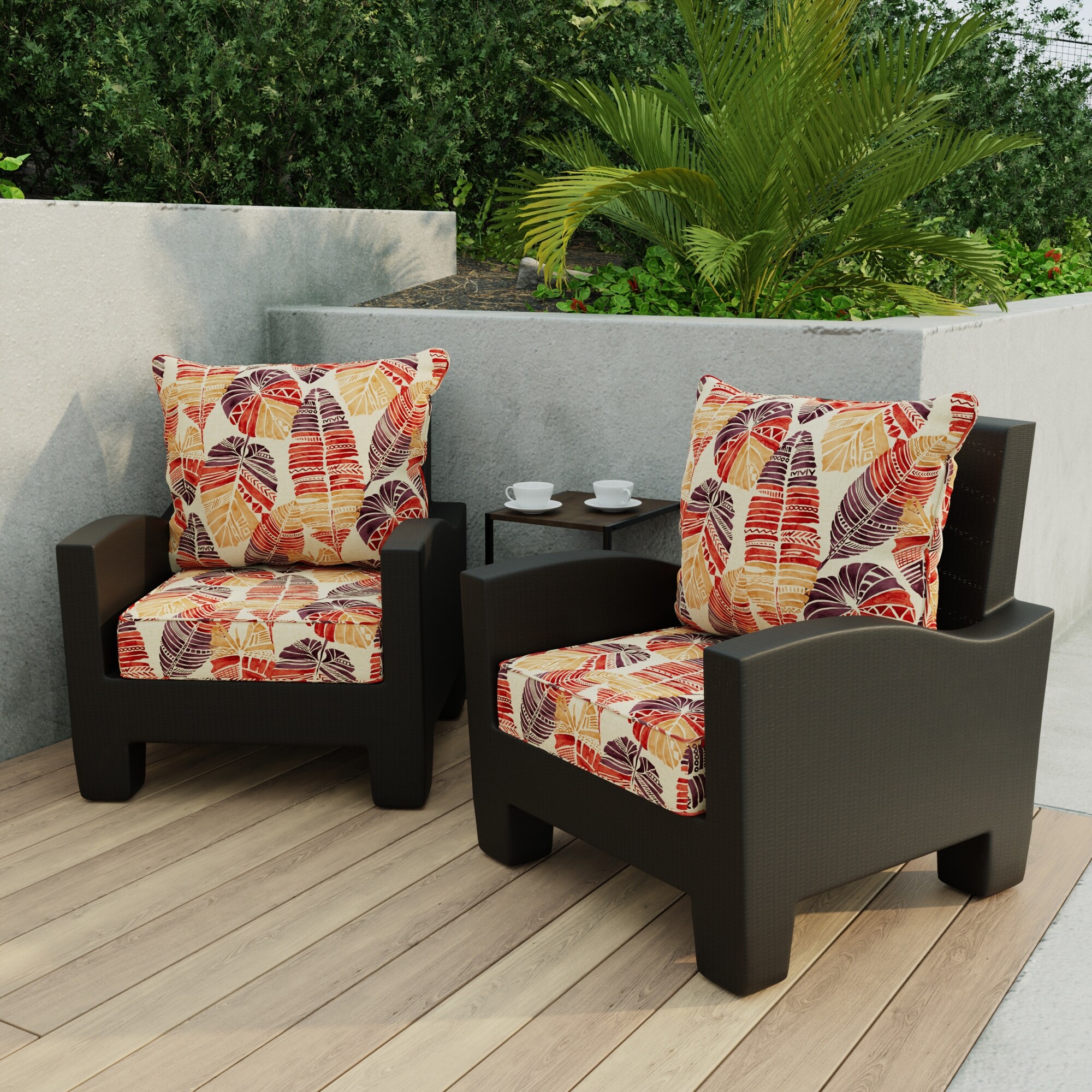 Kensington Garden 21x21 Solid Outdoor Seat and Back Chair Cushion Stone