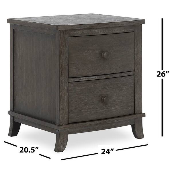 Evolur Signature Amsterdam Night Stand - Smokey Brushed Grey