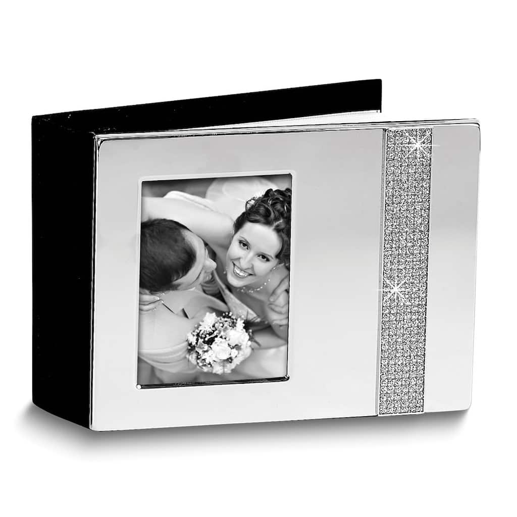 Curata Nickel-Plated (Holds 80- 4x6 Photos) Glitter Photo Album