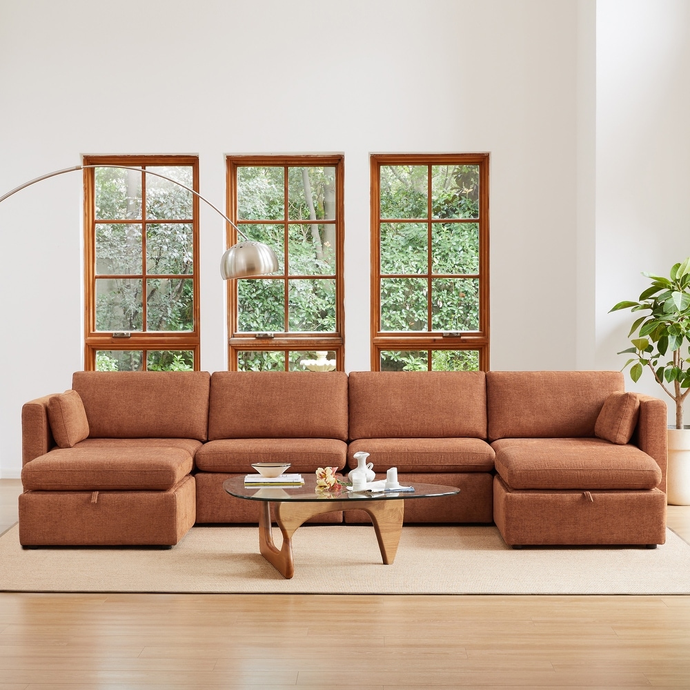 Orange shop modular sectional