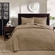 preview thumbnail 52 of 129, Madison Park Mansfield Reversible Oversized 3-piece Solid Texture Bedspread Quilt Set with Matching Shams
