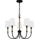preview thumbnail 1 of 4, Bayside 5-Light Matte Black Chandelier