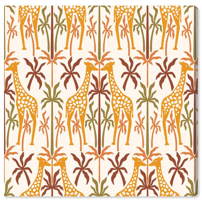 Wynwood Studio Canvas Abstract Deer s Love Brown and Dark Yellow Modern & Contemporary Wall Art Canvas Print - 30 x 30