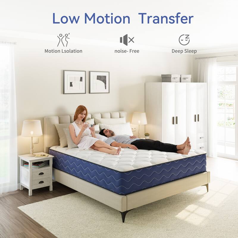 SweDrea 8/12 in. Firm Hybrid Mattress Cooling and Breathable with CertiPUR-US, SGS and OEKO-TEX