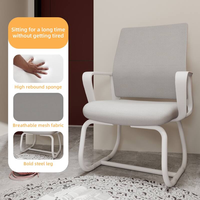 Minimalist Modern Office Chair - Metal Frame, Soft & Comfortable, Home & Office Use, Multiple Colors Available