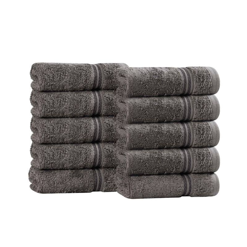 Superior Heritage Egyptian Cotton Absorbent Face Towel Set of 10