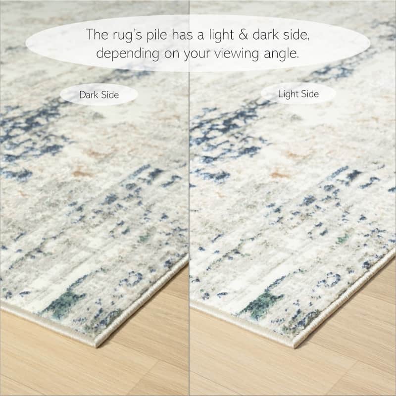 Sevita Modern Abstract Polyester Indoor Area Rug