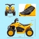 preview thumbnail 3 of 7, Qaba CAT Licensed Kids ATV, 6V Four-Wheeler for Kids, Electric Ride on ATV with Horn, LED Headlights, Yellow
