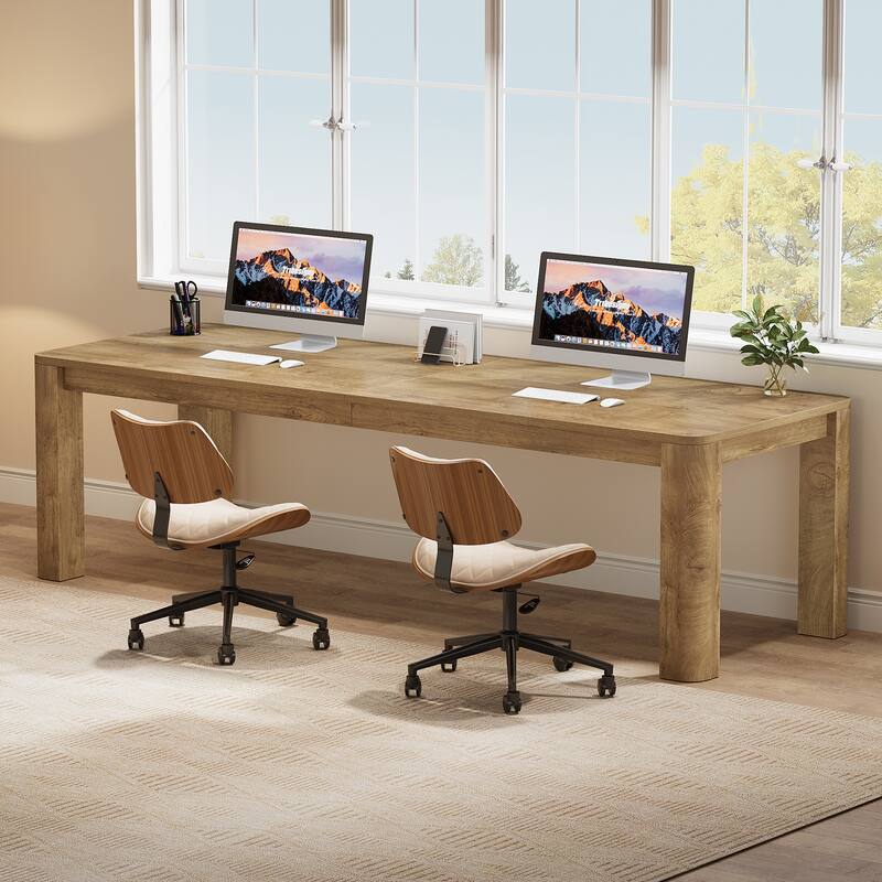 79 Inch Extra Long Desk, Two Person Computer Desk for Home Office