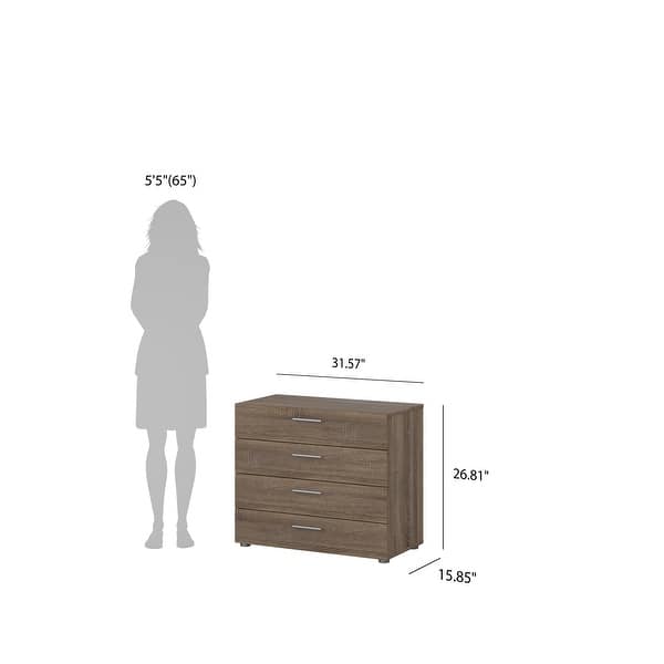 dimension image slide 7 of 12, Porch & Den Angus Contemporary 4-drawer Engineered Wood Chest