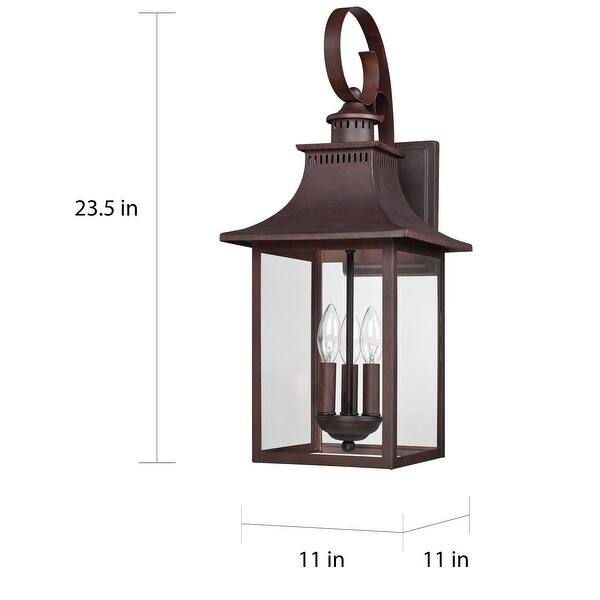 Maikoor 3-light Copper Bronze Large Wall Lantern by Havenside Home