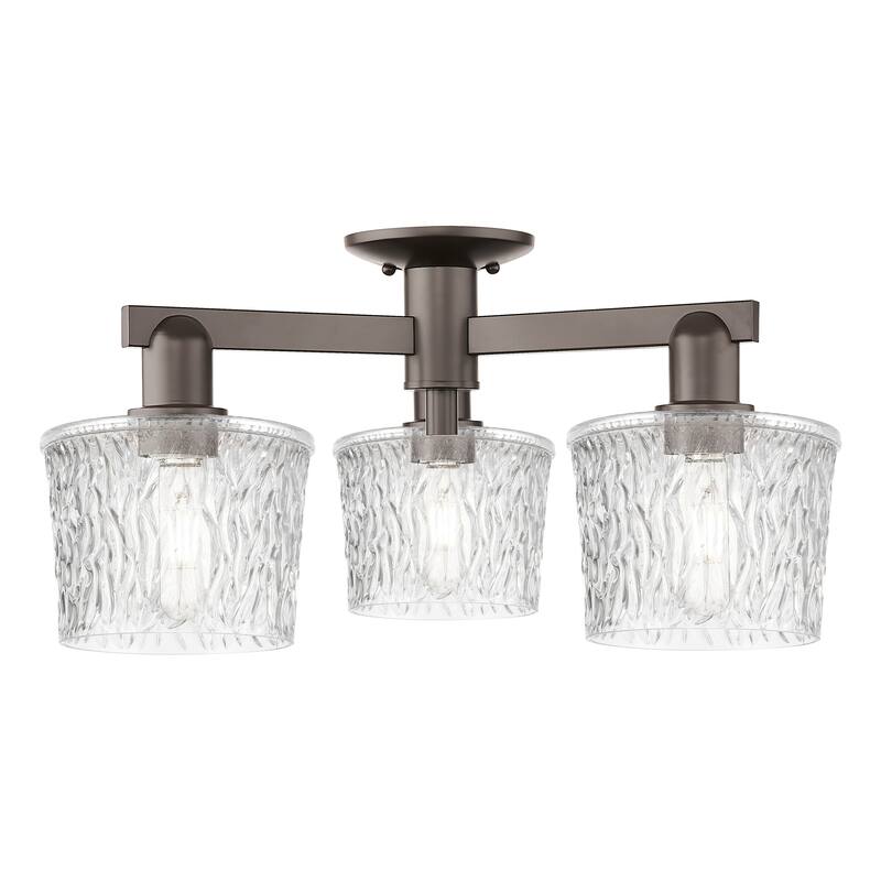 Innovations Lighting Endless Possibilities Arcadia - Niagara - 3 Light 24" Semi-Flush Mount - Oil Rubbed Bronze