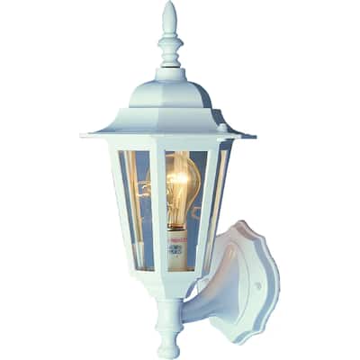 Volume Lighting 1-Light White Outdoor Wall Mount