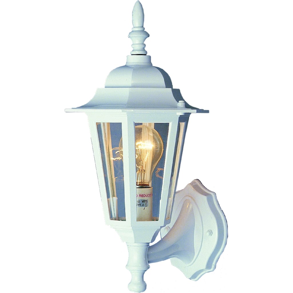 Volume Lighting 1-Light White Outdoor Wall Mount