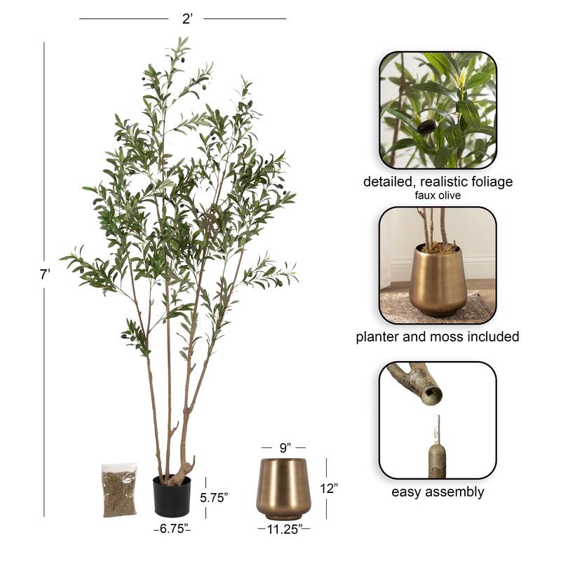 Kate and Laurel Oliveira Faux Olive Tree