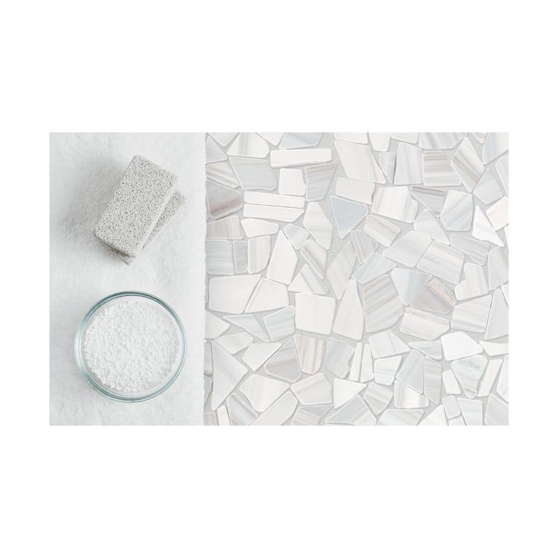 TileHQ 12" x 12" Tumbled Natural Stone Pebble Mosaic Floor and Wall Tile (10 PC Per Carton) (9.69 SQFT Per Carton)
