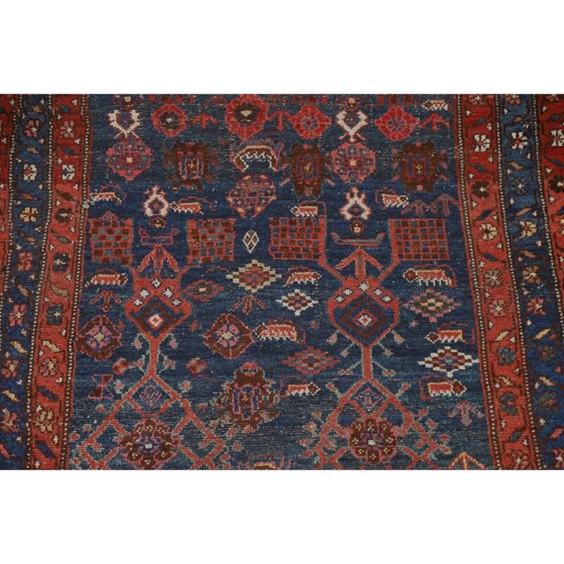 Antique Heriz Bakhshayesh Persian Area Rug Hand-Knotted Wool Carpet - 4'6"x 7'9"