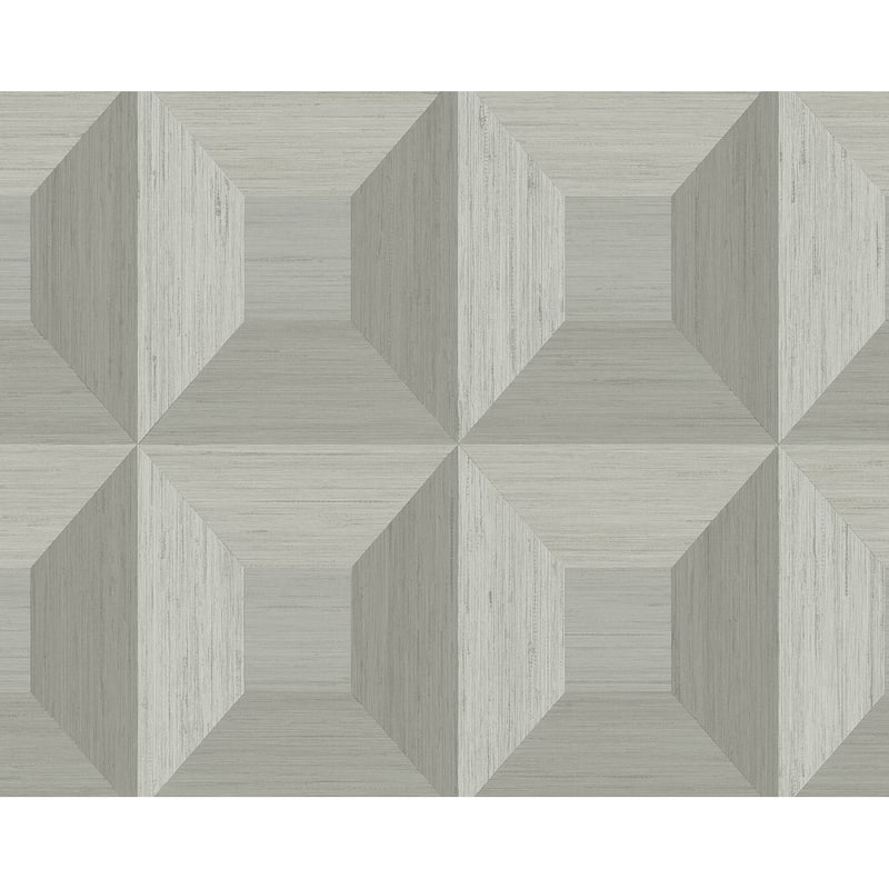 NextWall Quadrant Geo Peel and Stick Wallpaper - 27 in. W x 18 ft. L - Daydream Grey