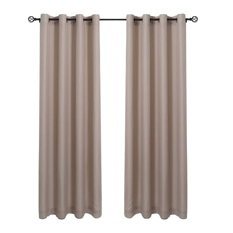 ThermaVoile Rhapsody Lined Grommet SIngle Curtain Panel and Ascot Valance