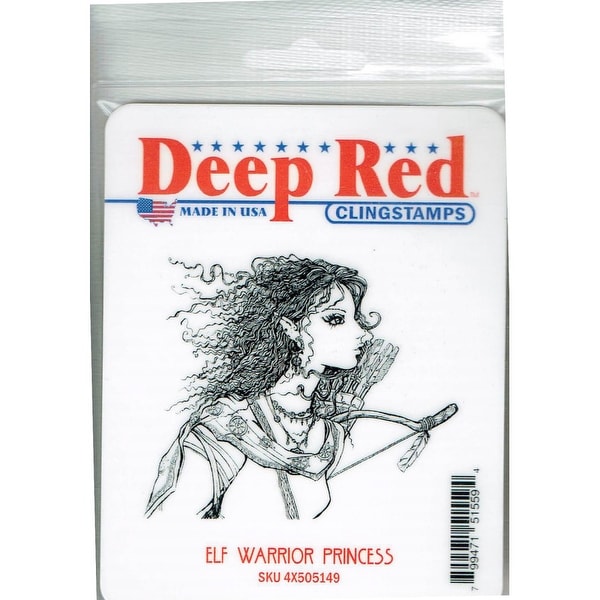 Deep Red Stamps Steampunk Warrior Rubber Cling Stamp