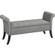 preview thumbnail 3 of 26, Yaheetech Modern Fabric Tufted Storage Bench with Cushioned Ottoman