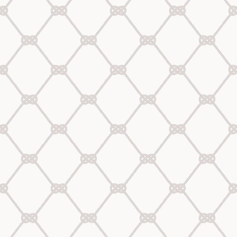Galerie Wallcoverings Deauville 2 Nautical Rope Non-woven Matte Wallpaper Roll - 33 feet x 21 inches - White/Beige