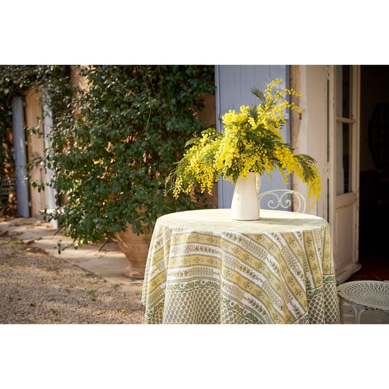 Couleur Nature Provence Avignon Tablecloth - Pistache - 59" x 59"