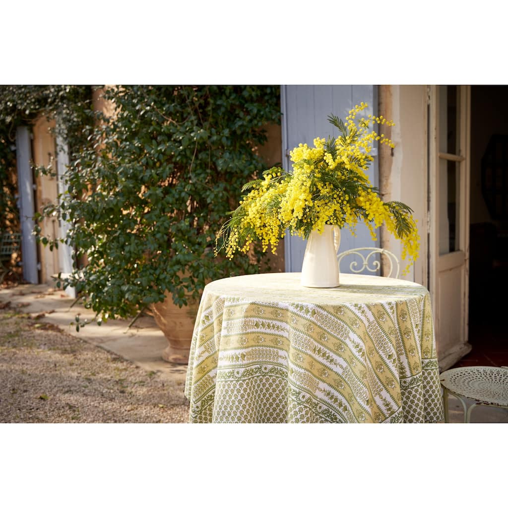 Couleur Nature Provence Avignon Tablecloth - Pistache - 59" x 59"