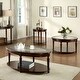 preview thumbnail 3 of 2, Furniture of America 48-in. Crescent 1-shelf Dark Cherry Coffee Table