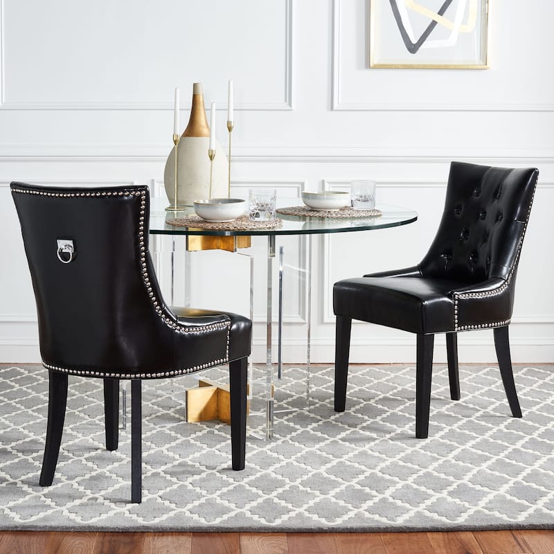 SAFAVIEH Chelsey Grey Ring Dining Chair (Set of 2) - 22" x 25.6" x 36.4" - 22"W x 25"D x 36"H