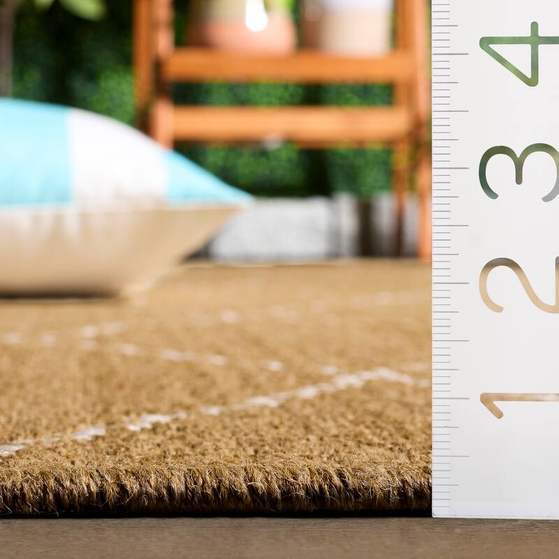 SAFAVIEH Sisal Performance Lottelore Washable Indoor/Outdoor Rug - Weather Resistant & Easy Cleaning