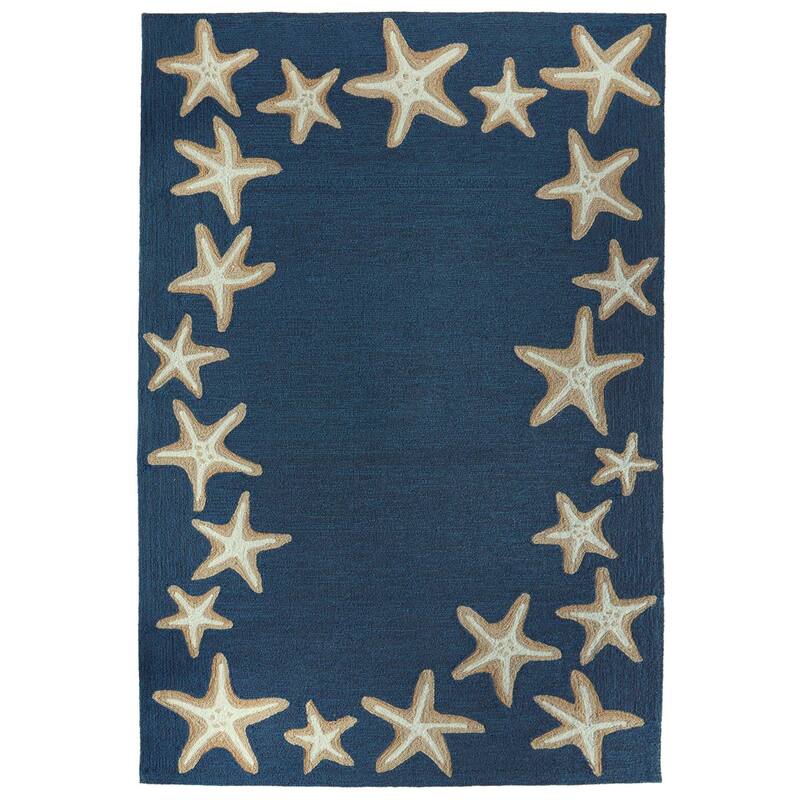 Liora Manne Capri Starfish Border Indoor/Outdoor Area Rug