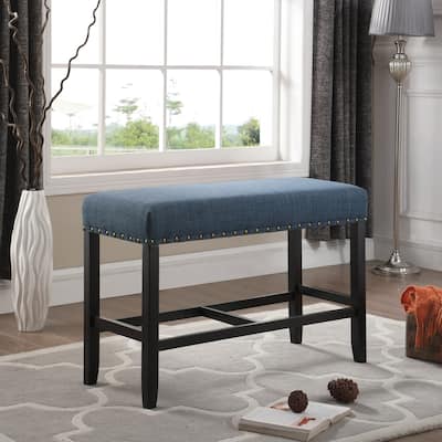 Fabric Counter Height Dining Bench