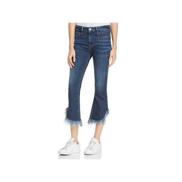 bootcut jeans with frayed hem