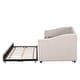 preview thumbnail 4 of 14, Twin Size Velvet Daybed Frame with Trundle - Beige