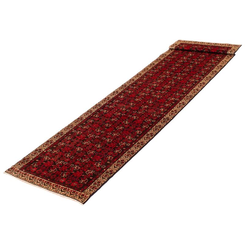 ECARPETGALLERY Hand-knotted Andelz Black Wool Rug - 3'3 x 13'2