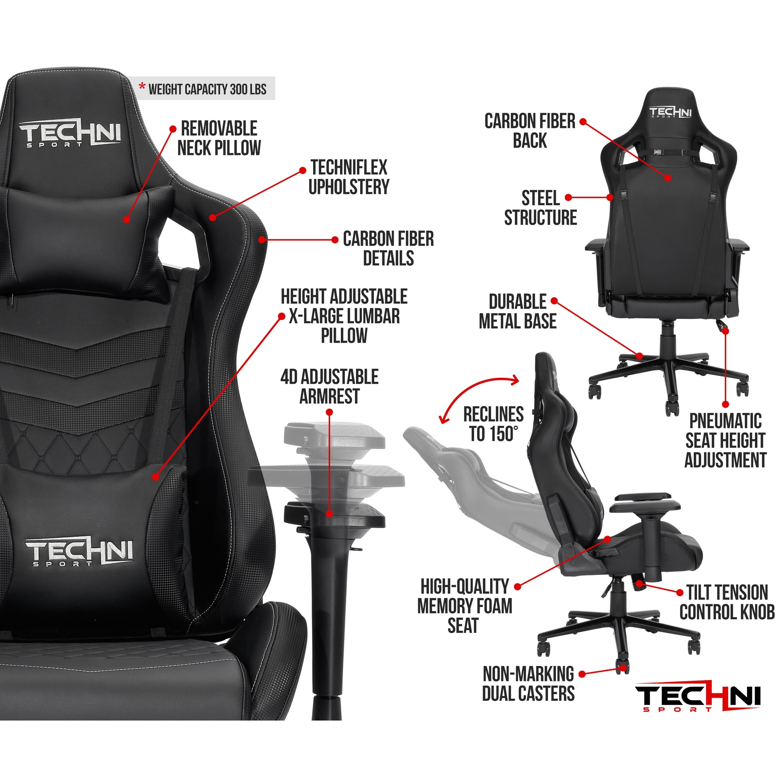 Gaming chair with discount high weight capacity