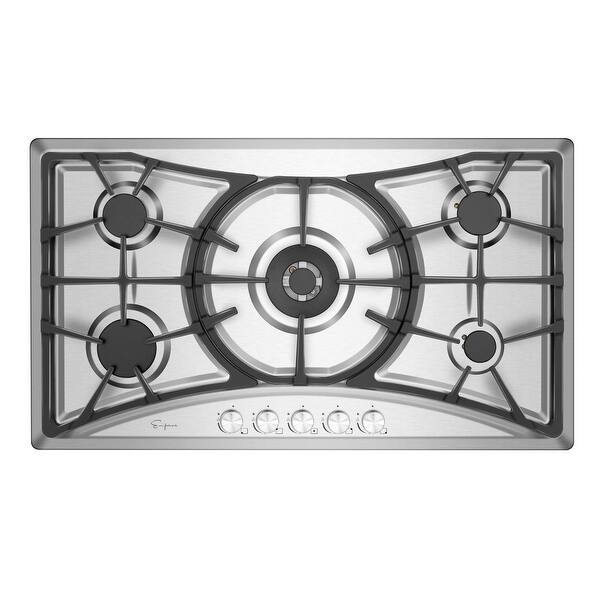 Shop Empava 36 Built In Gas Cooktop Stainless Steel 5 Italy Sabaf Burners Stove Top Overstock 22469055
