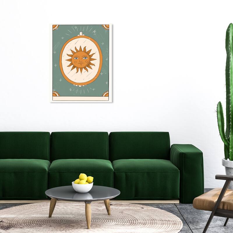 Wynwood Studio Canvas Fantasy and Sci-Fi Sun in the Mirror Gold Wall Art Canvas Print - 30 x 36
