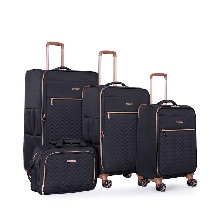 4-Piece Set (16/20/24/28) ,Softshell Suitcase Spinner Wheels Terylene Lightweight Luggage Sets