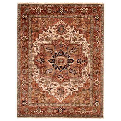 ECARPETGALLERY Hand-knotted Jules Sultane Ivory Wool Rug - 8'6 x 11'3