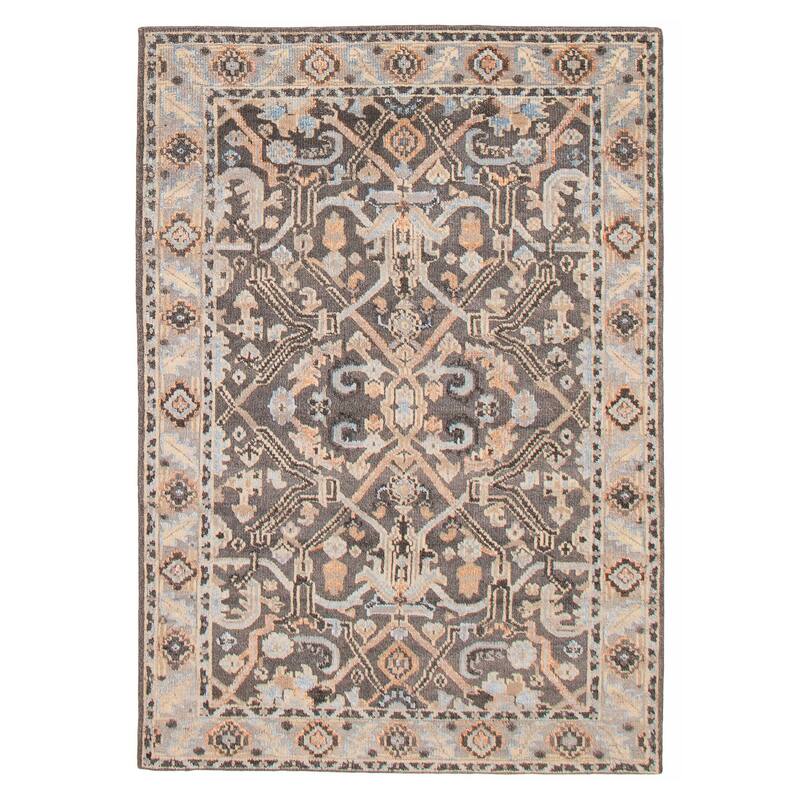 ECARPETGALLERY Hand-knotted Jules Serapi Grey Silk, Wool Rug - 5'1 x 7'6 - Grey - 5'1 x 7'6